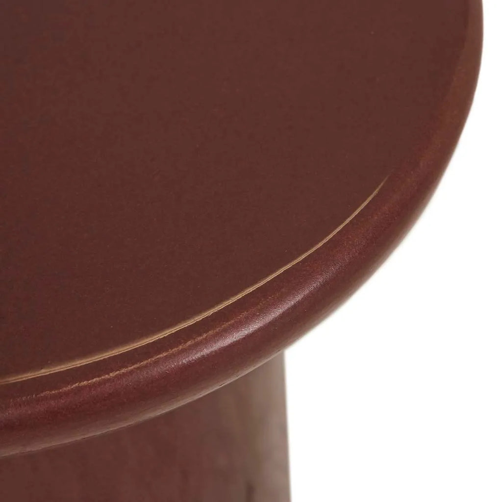 Petra Sphere Side Table Burgundy