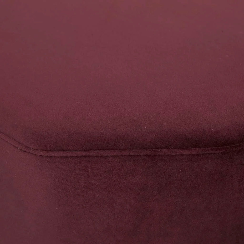 Octavius Ottoman Plum Velvet
