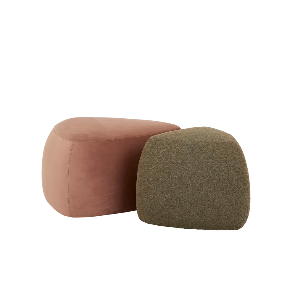 Pebble Ottoman Deep Olive