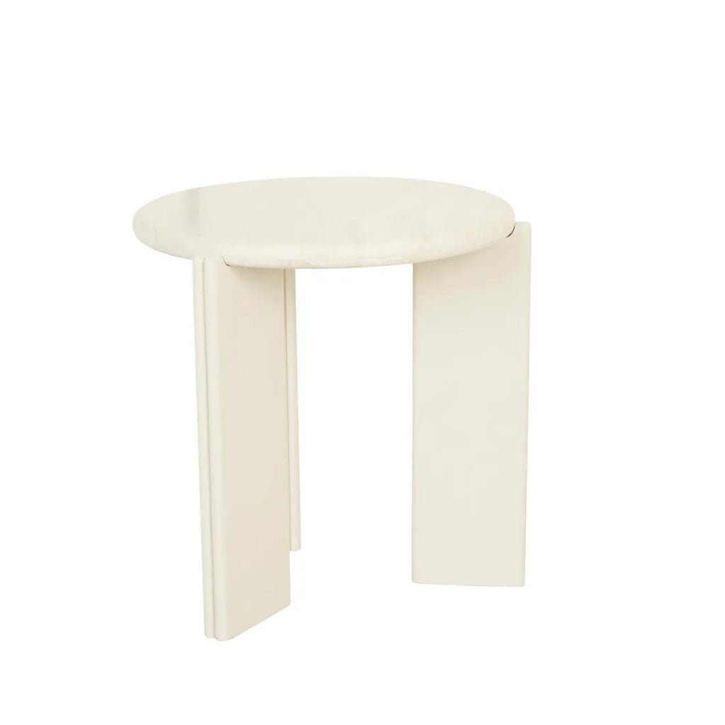 Ray Marble Side Table Travertine
