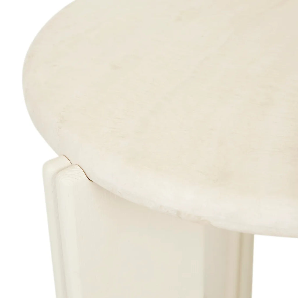 Ray Marble Side Table Travertine