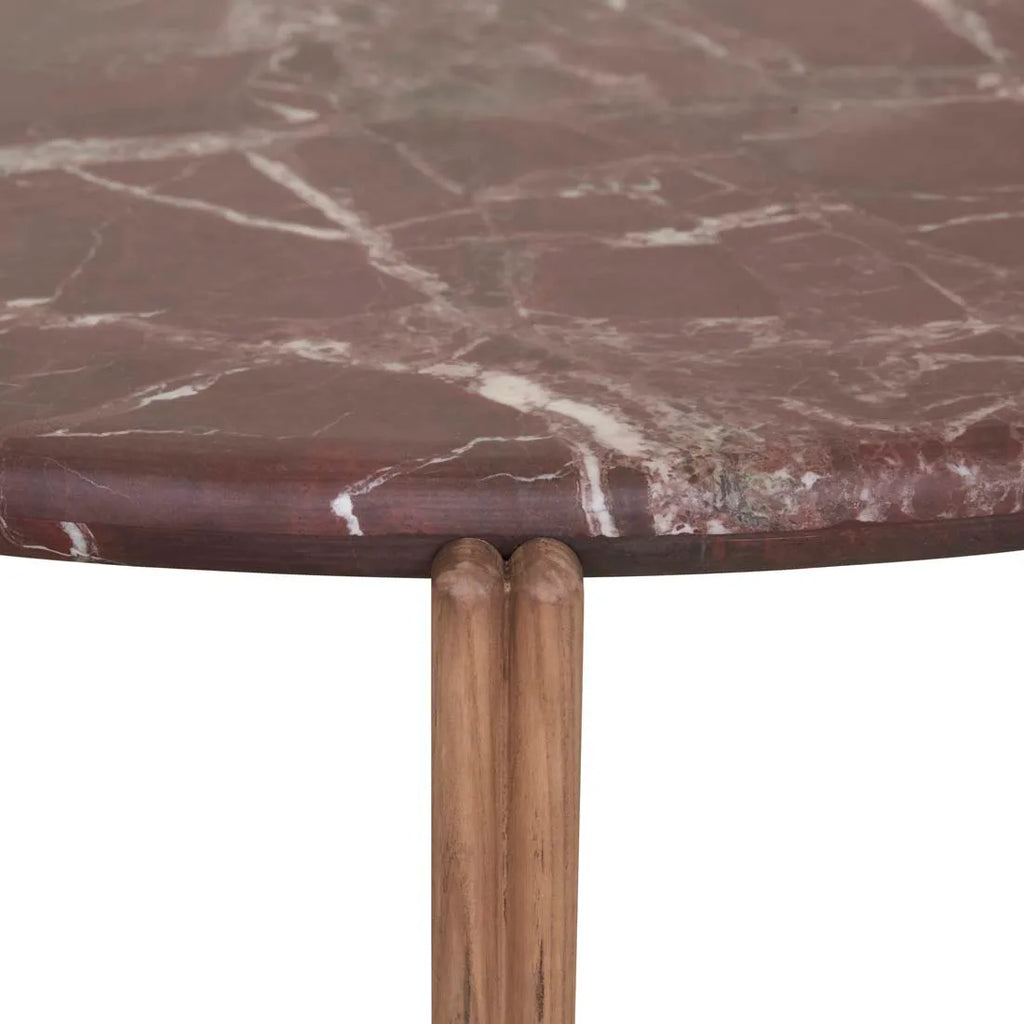Ray Marble Coffee Table Smoked Rouge