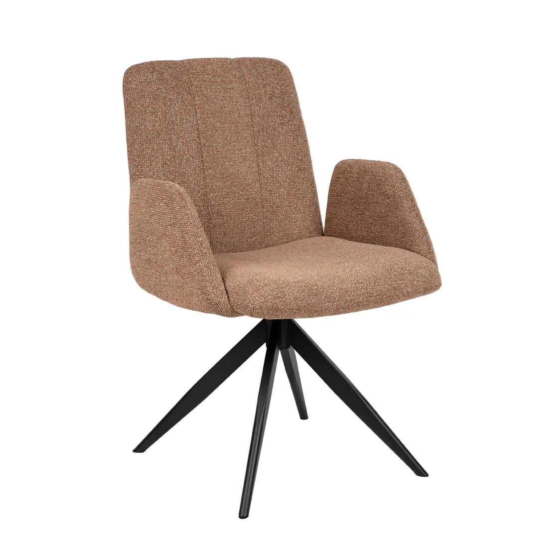Colson Swivel Dining Chair Copper Tweed