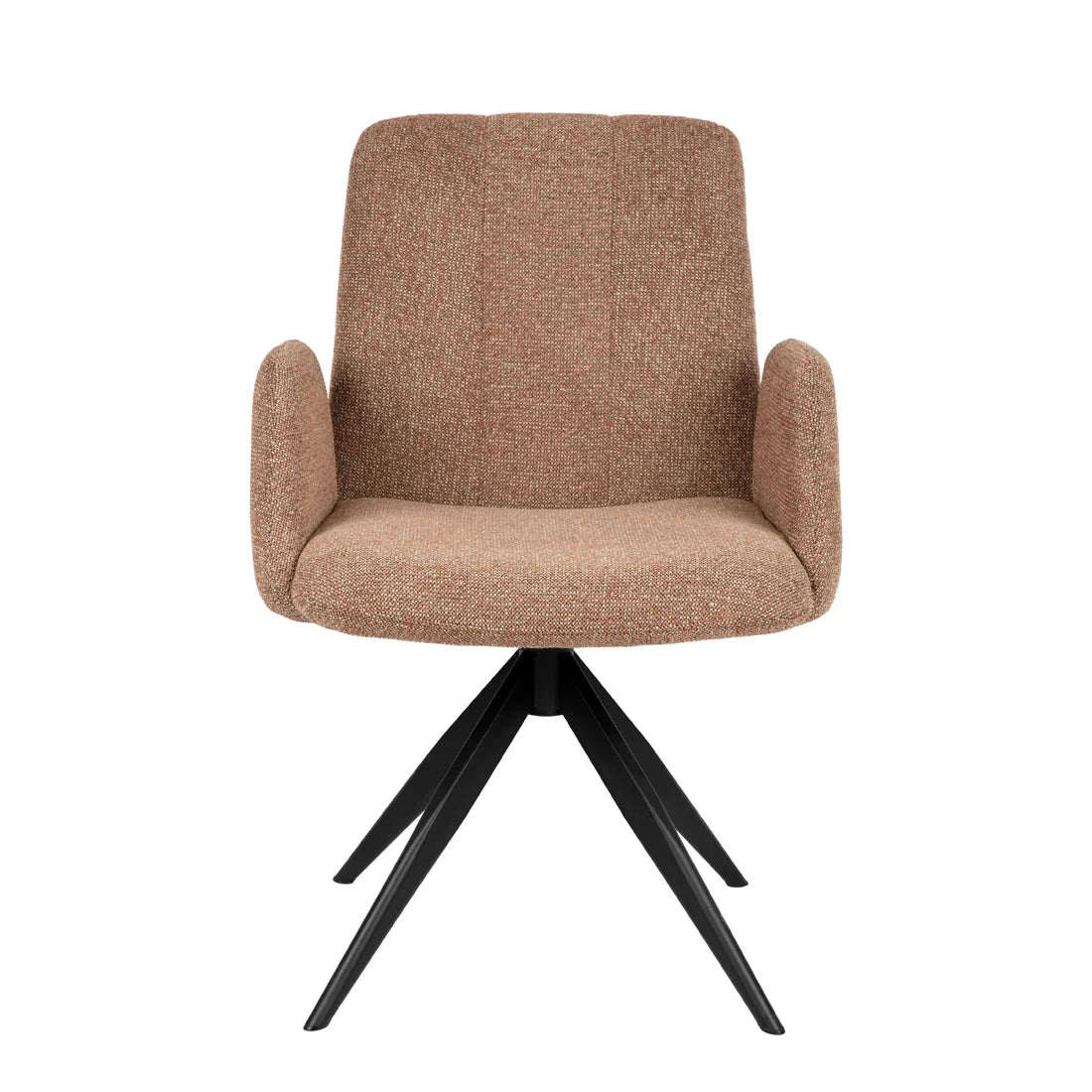 Colson Swivel Dining Chair Copper Tweed
