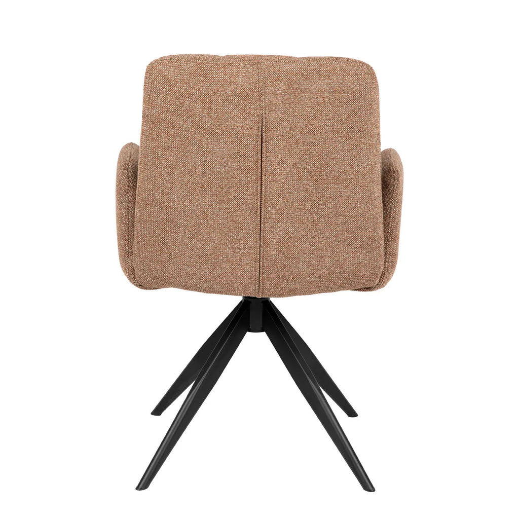 Colson Swivel Dining Chair Copper Tweed