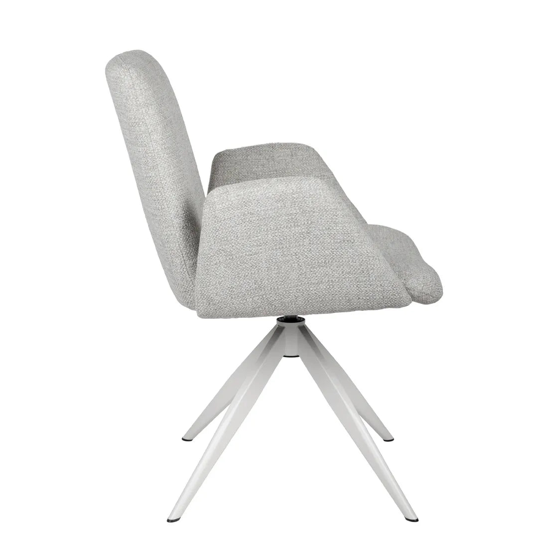 Colson Swivel Dining Chair Vanilla Tweed