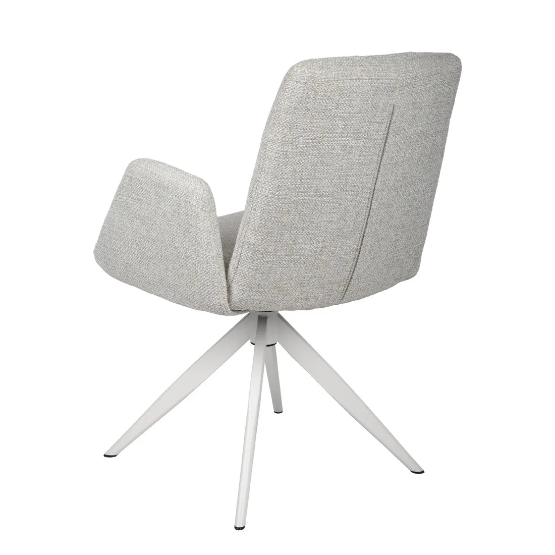 Colson Swivel Dining Chair Vanilla Tweed