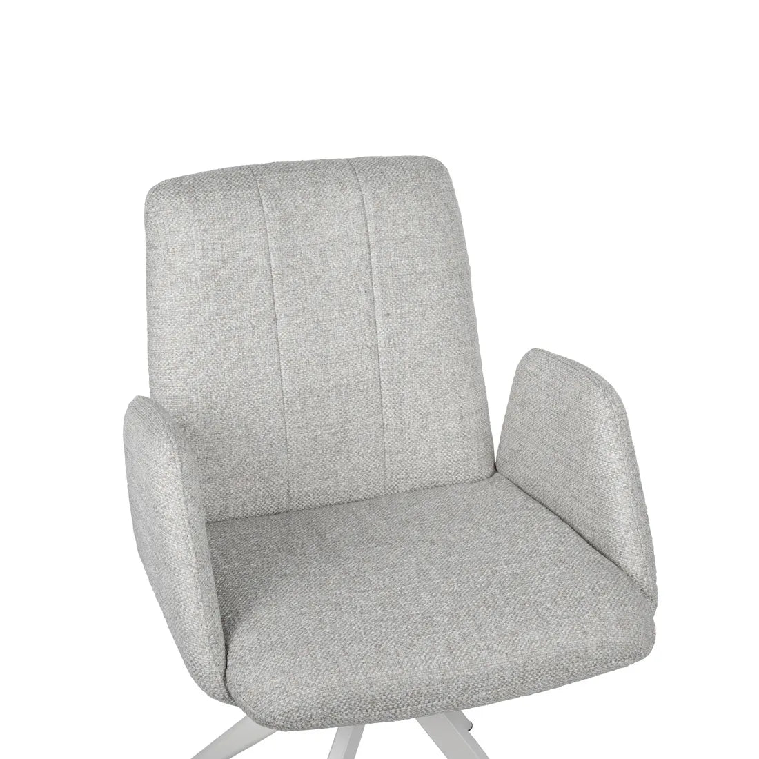 Colson Swivel Dining Chair Vanilla Tweed