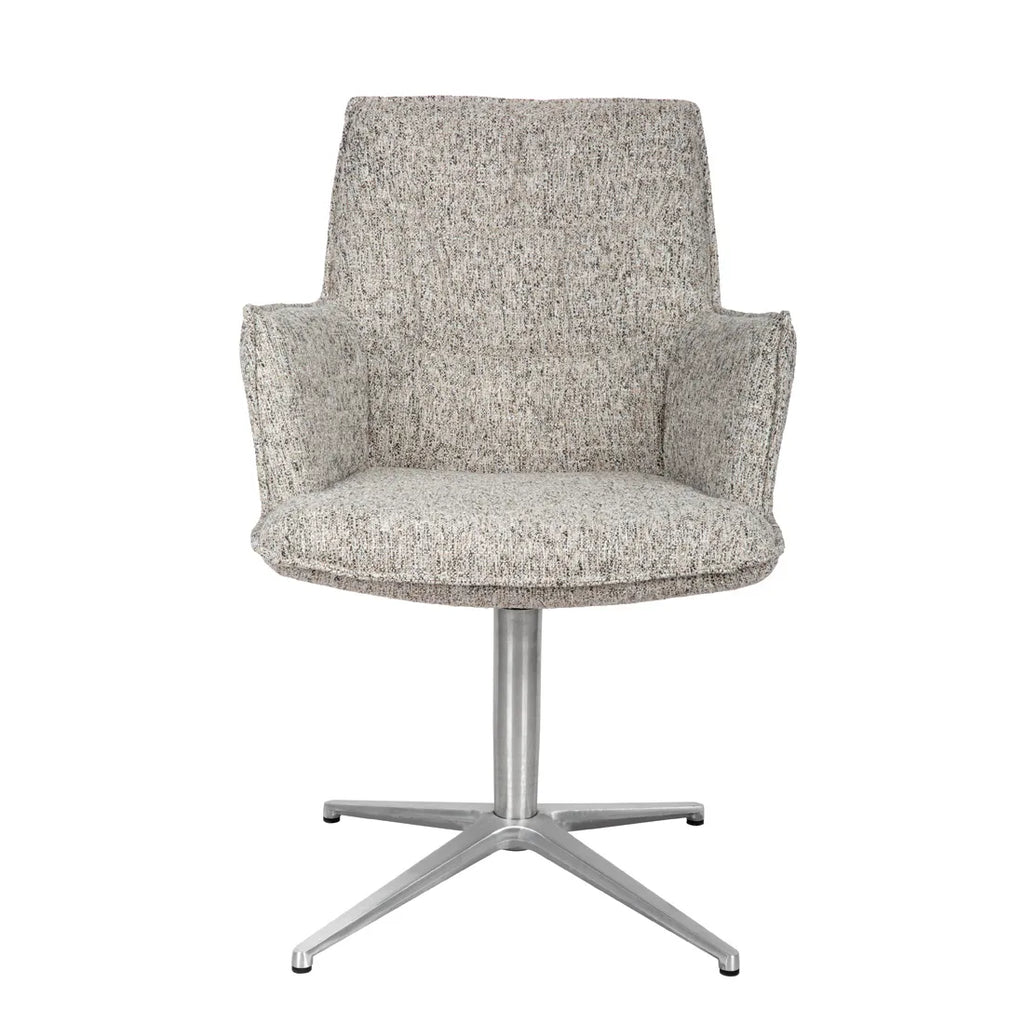 Lawson Swivel Dining Chair Iron Tweed