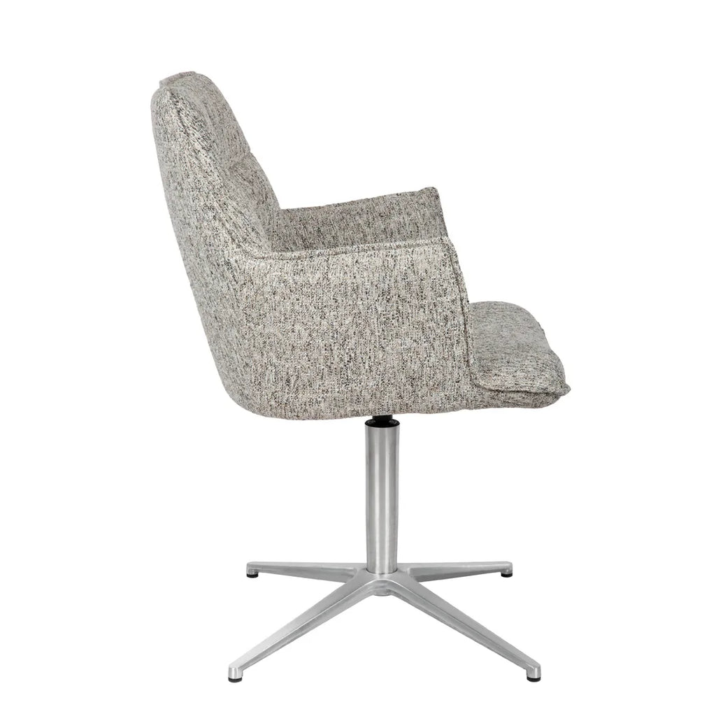 Lawson Swivel Dining Chair Iron Tweed