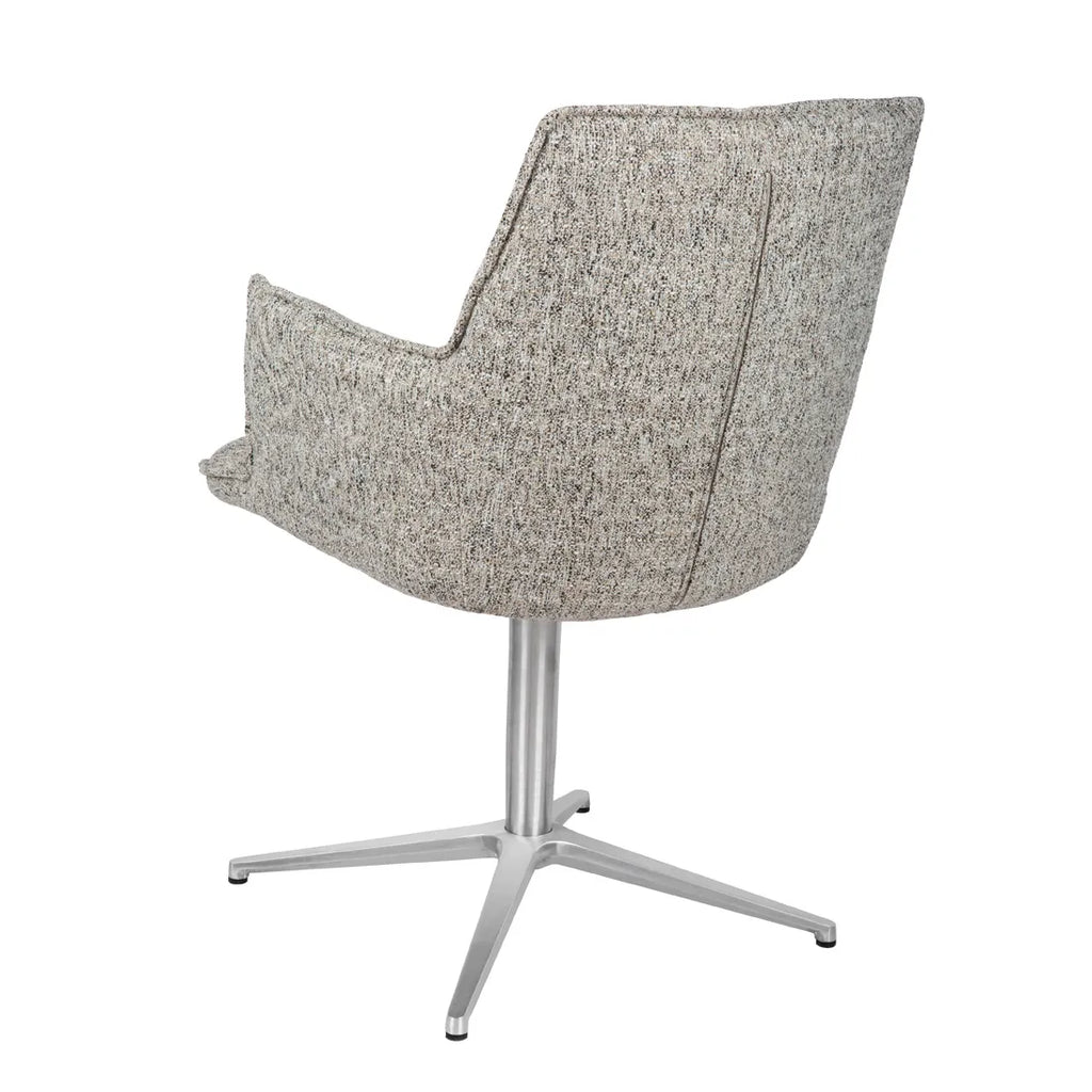 Lawson Swivel Dining Chair Iron Tweed
