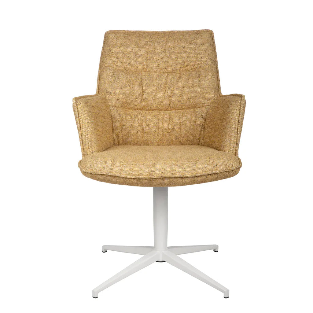 Lawson Swivel Dining Chair Maize Tweed