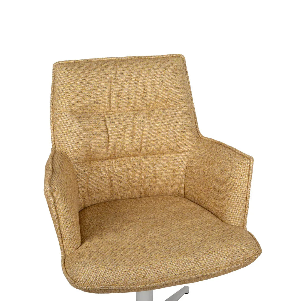 Lawson Swivel Dining Chair Maize Tweed
