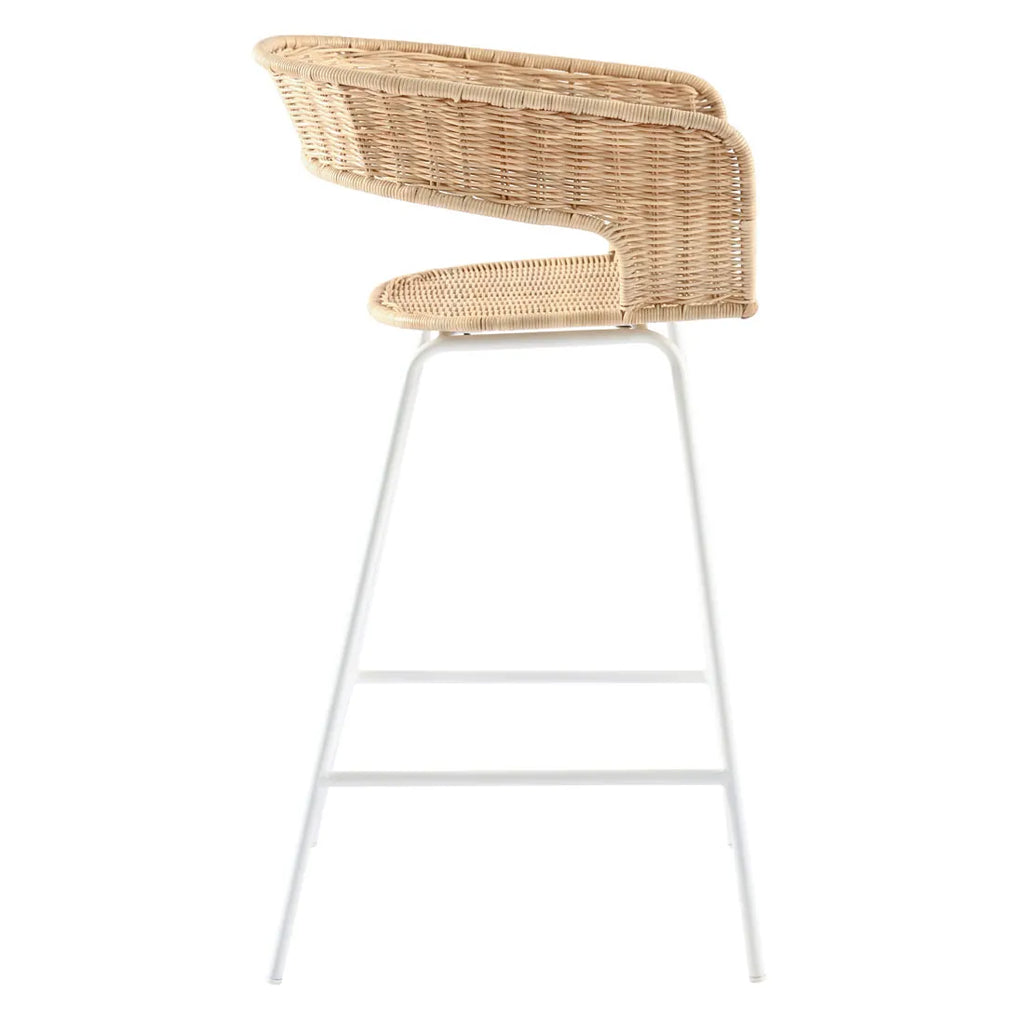 Charlotte Barstool Natural/White