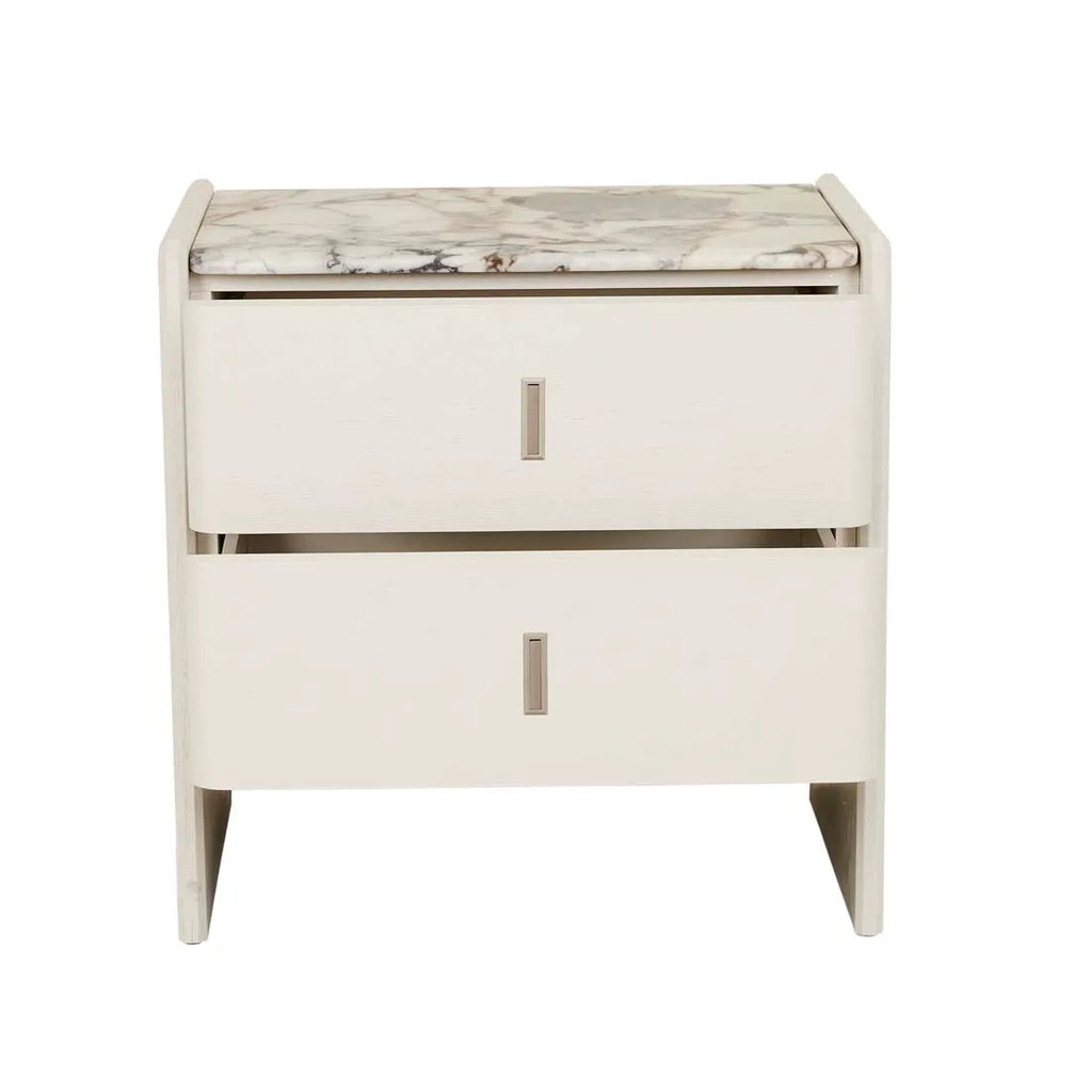 Pearce Marble Bedside Tall Bone