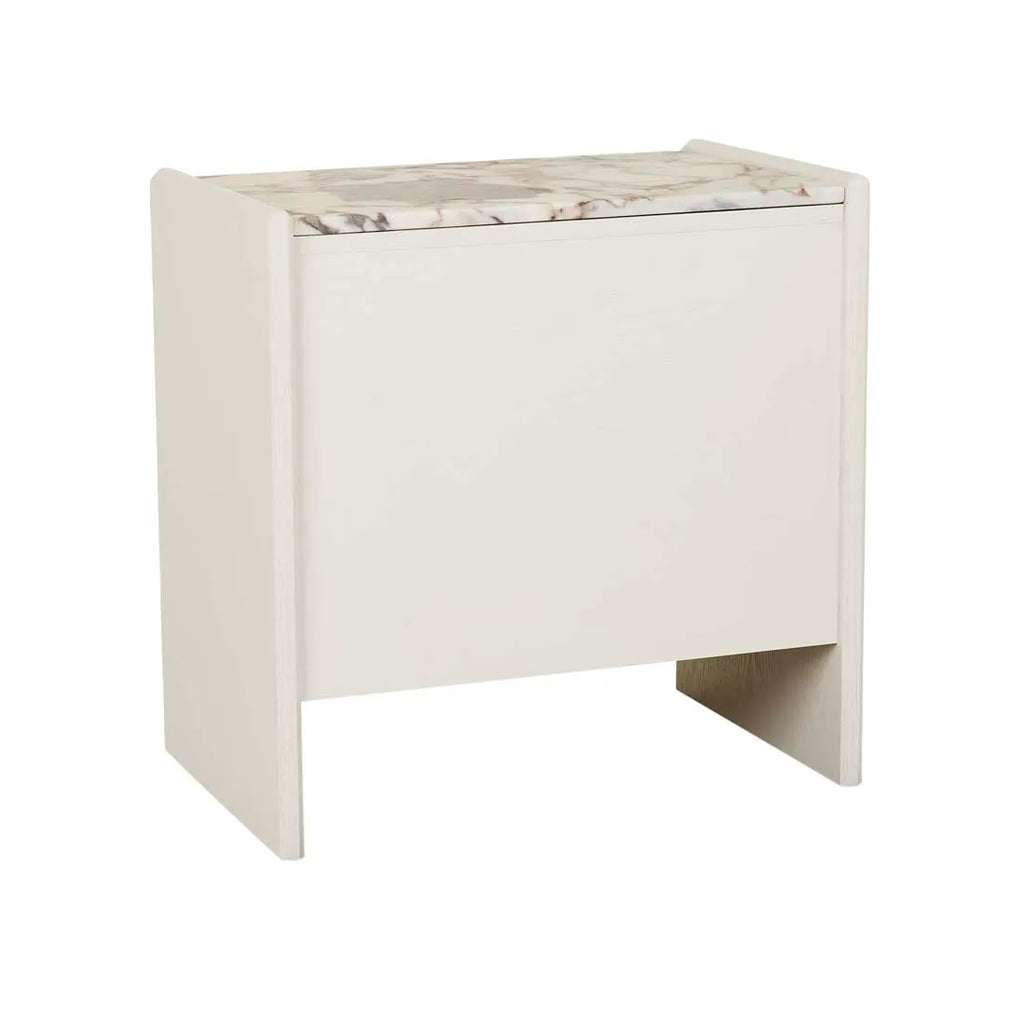 Pearce Marble Bedside Tall Bone