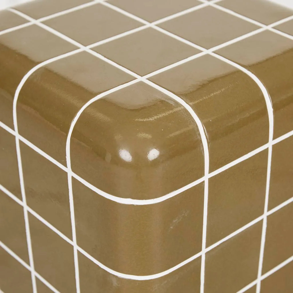Seville Tile Side Table Olive
