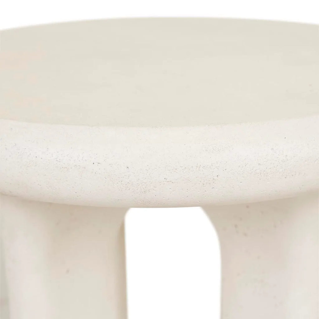 Petra Round Side Table Ivory