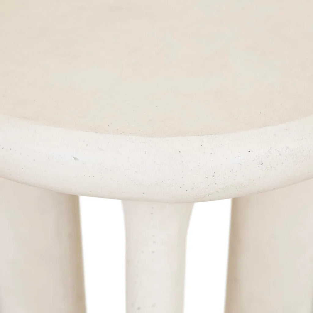 Petra Round Side Table Ivory