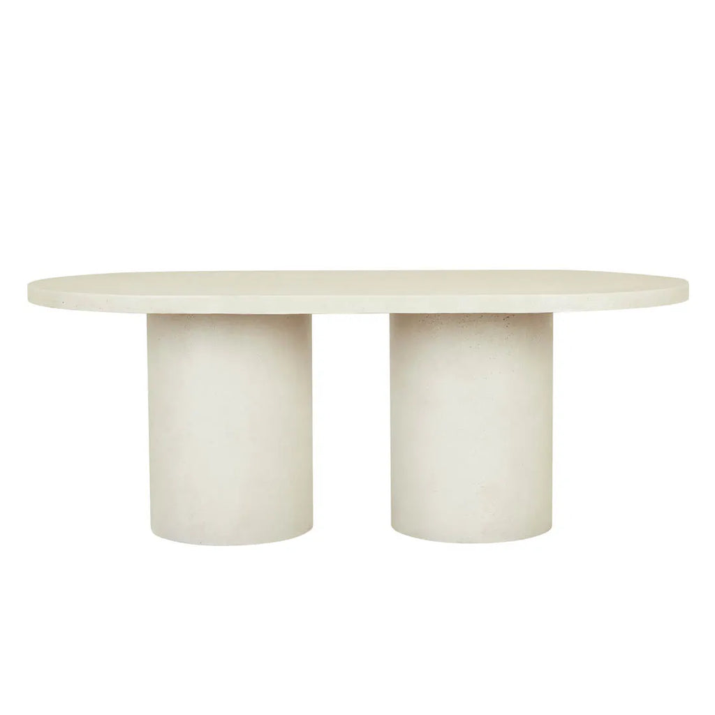 Petra Oval Dining Table Ivory