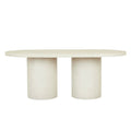 Petra Oval Dining Table Ivory