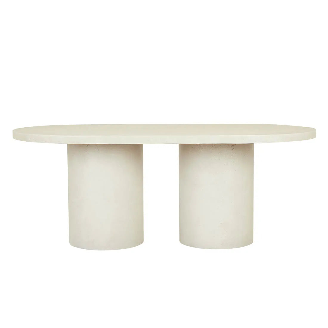 Petra Oval Dining Table Ivory