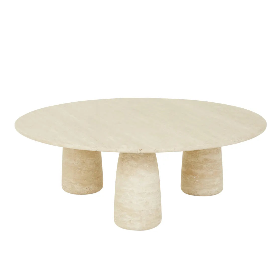 Puddle Round Coffee Table Natural Travertine