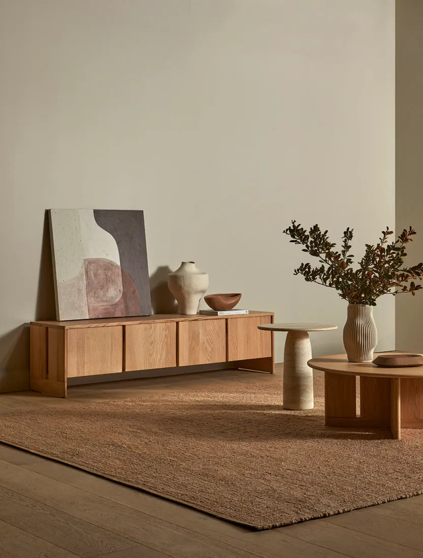 Puddle Side Table Natural Travertine