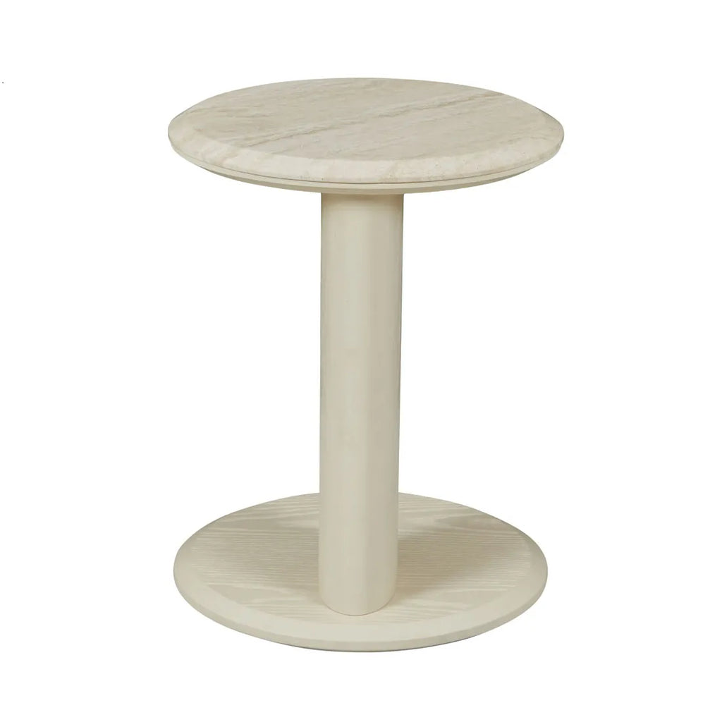 Rudy Marble Side Table Natural Travertine
