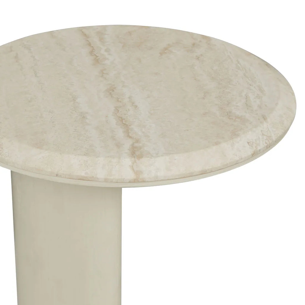 Rudy Marble Side Table Natural Travertine