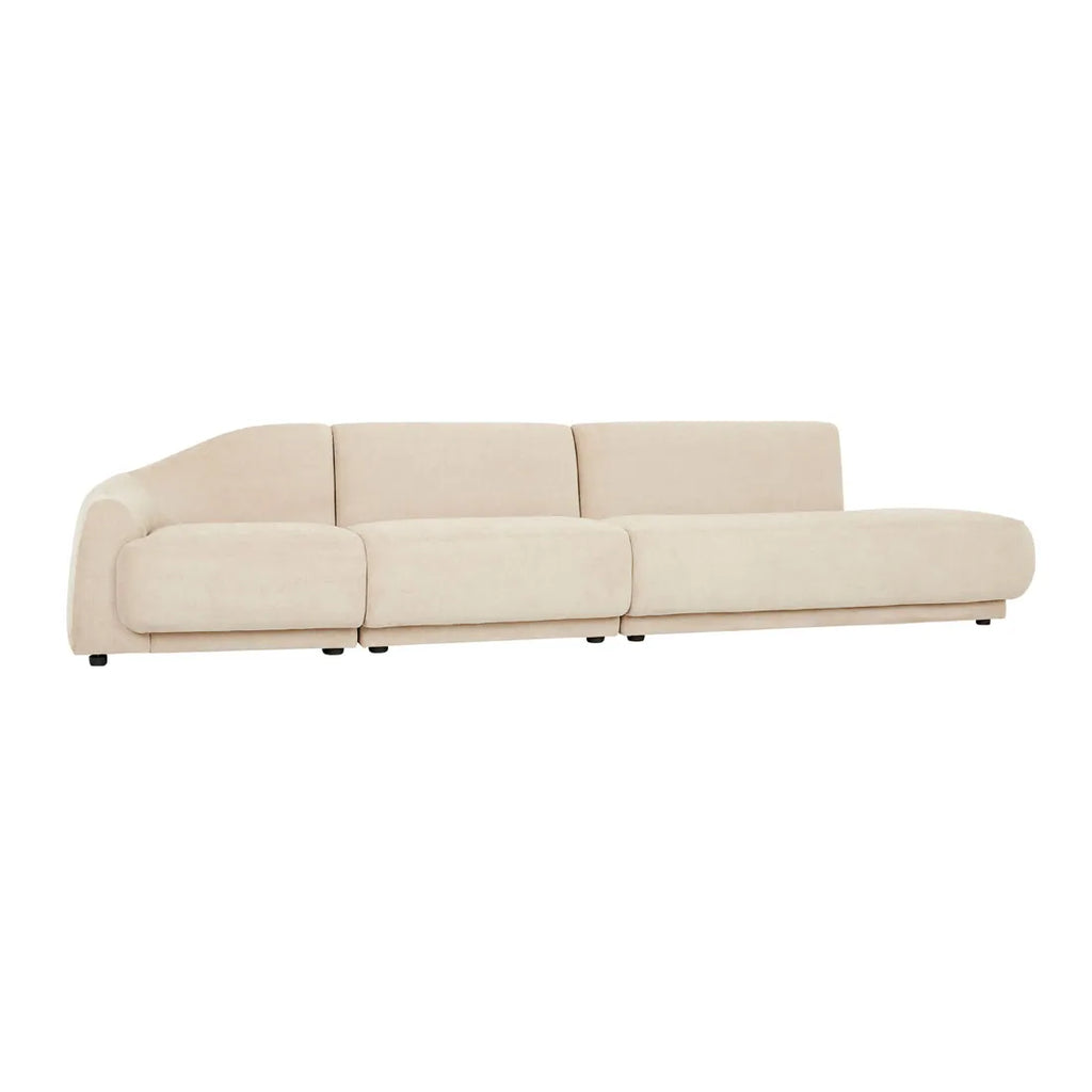 Juno Pebble Left Arm Sofa Soft Wheat