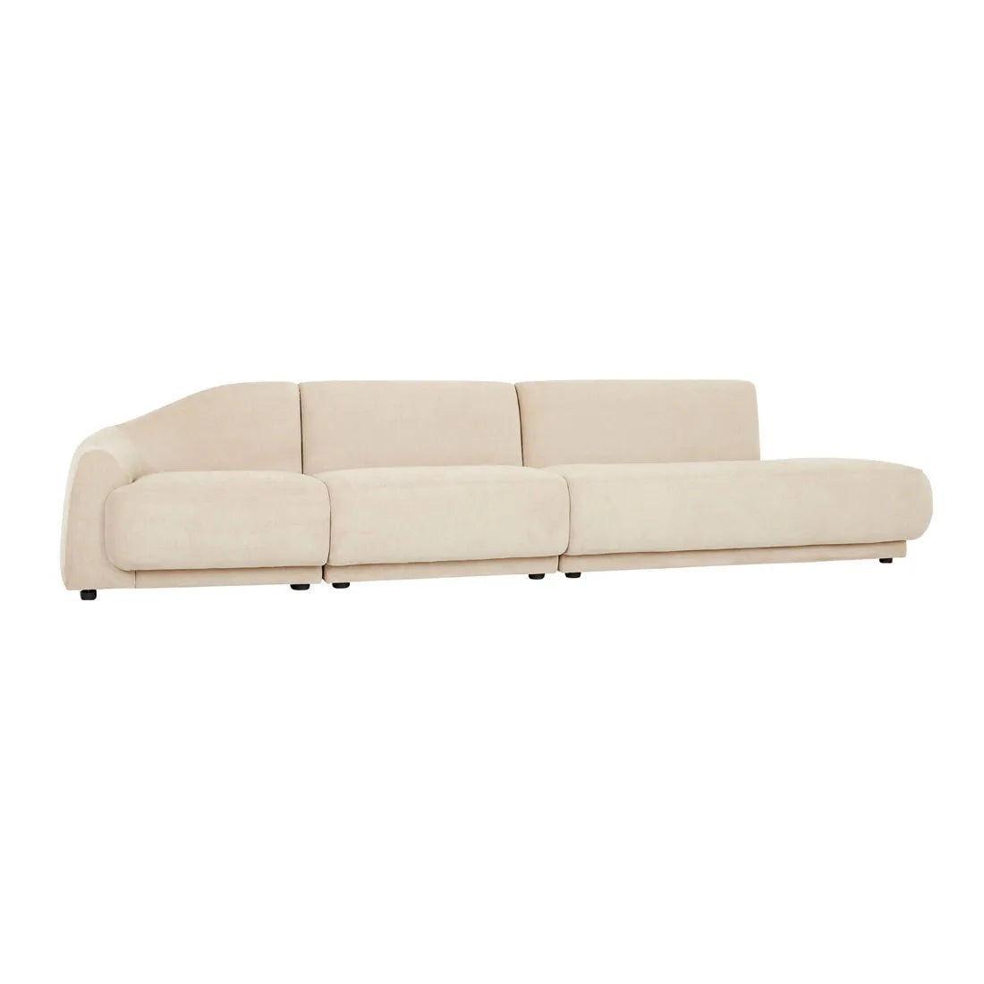 Juno Pebble Left Arm Sofa Soft Wheat