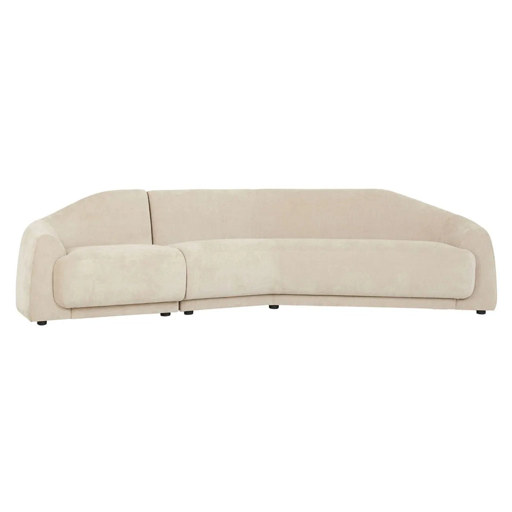 Juno Pebble Right Arm Three Seat Sofa Soft Wheat
