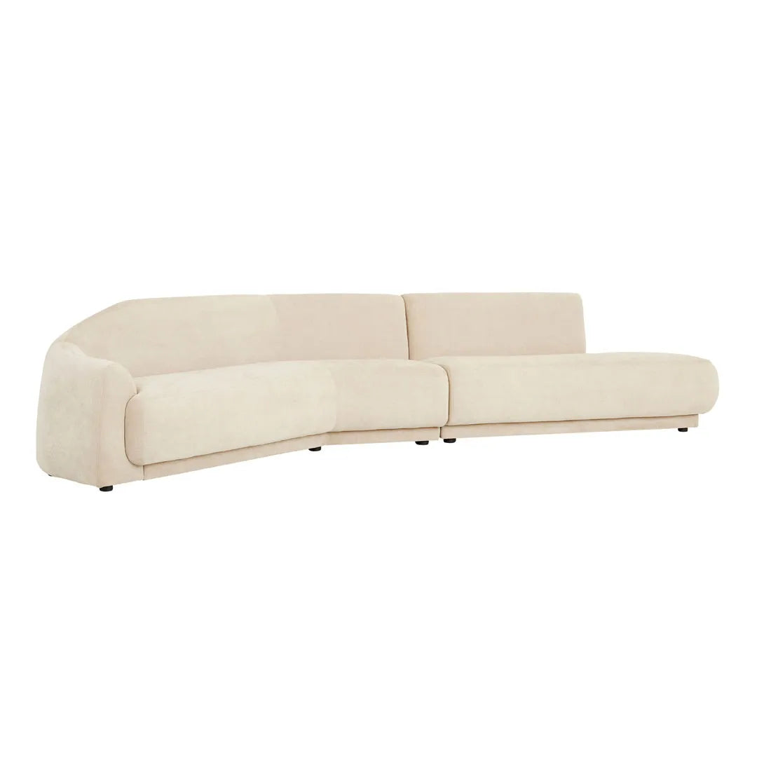 Juno Pebble Left Arm Three Seat Sofa Soft Wheat