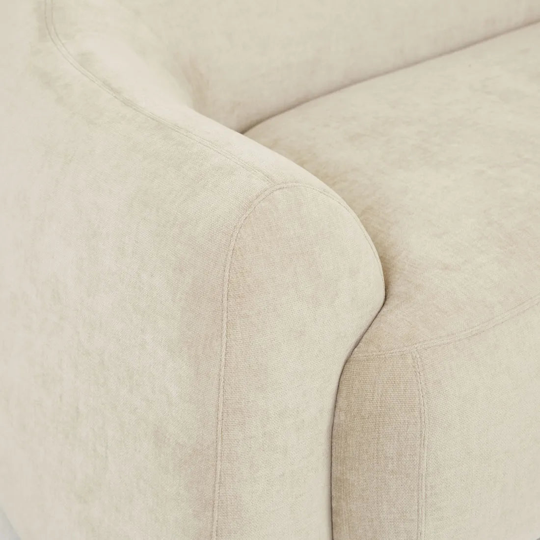 Juno Pebble Left Arm Three Seat Sofa Soft Wheat