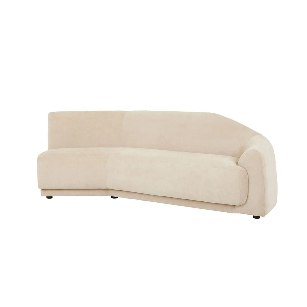 Juno Pebble Right Arm Three Seat Sofa Soft Wheat