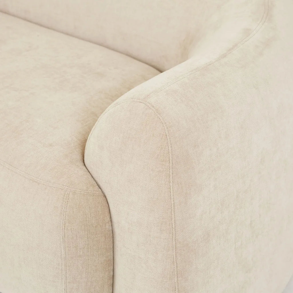 Juno Pebble Right Arm Three Seat Sofa Soft Wheat