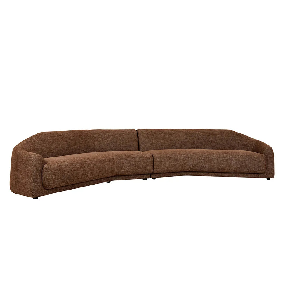 Juno Pebble Right Arm Three Seat Sofa Tawny