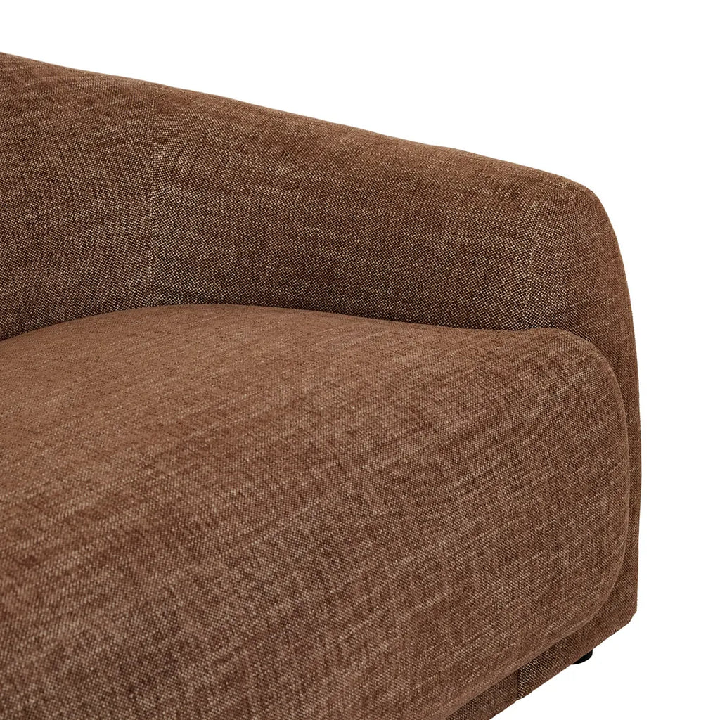 Juno Pebble Right Arm Three Seat Sofa Tawny