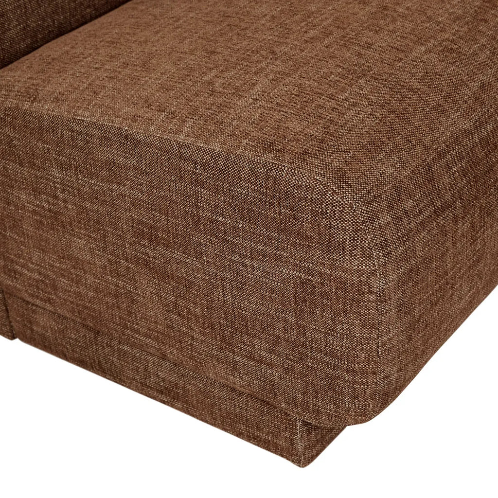 Juno Pebble Right Arm Three Seat Sofa Tawny