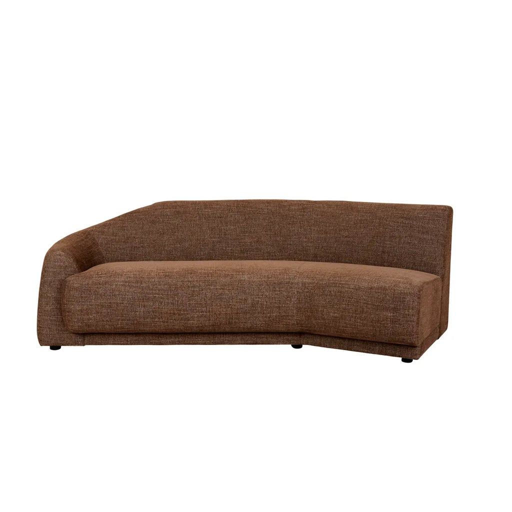 Juno Pebble Left Arm Three Seat Sofa Tawny