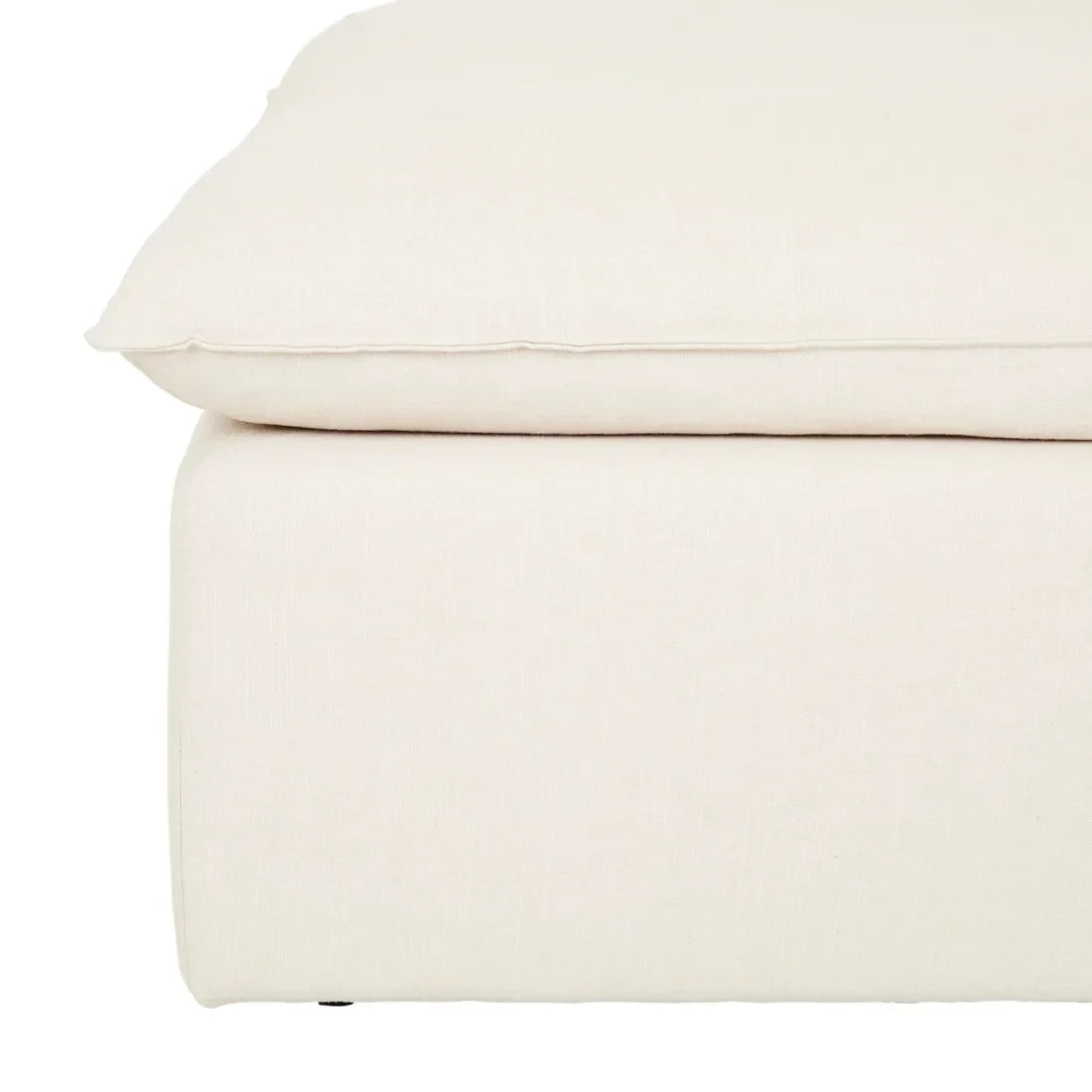 Madrid Retreat Ottoman Oat Linen