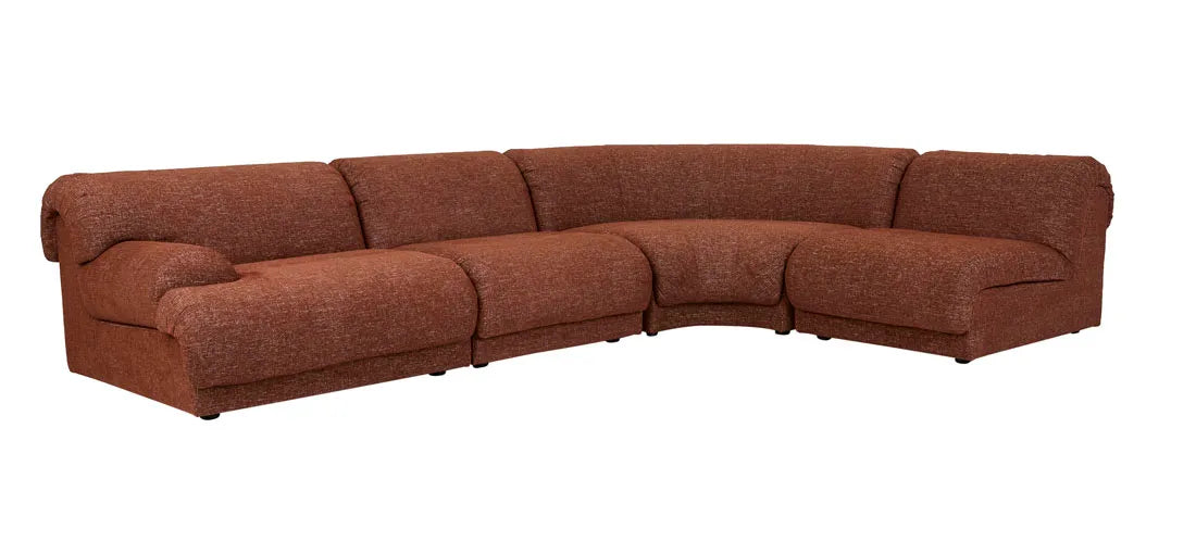 Juno Sierra Left Chaise Sofa Rosewood