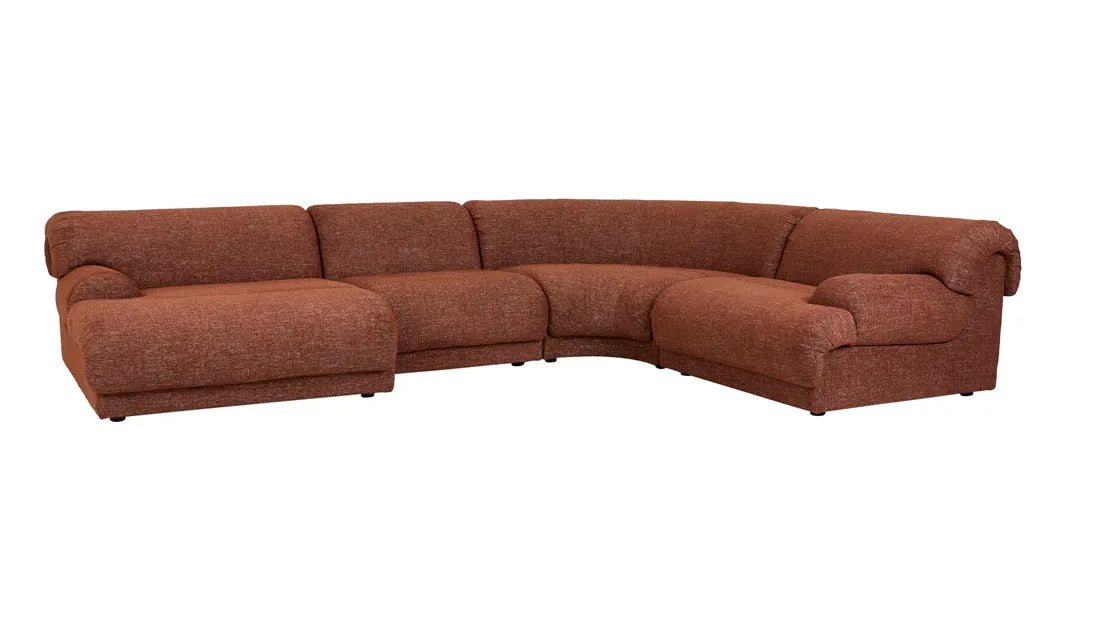 Juno Sierra Left Chaise Sofa Rosewood