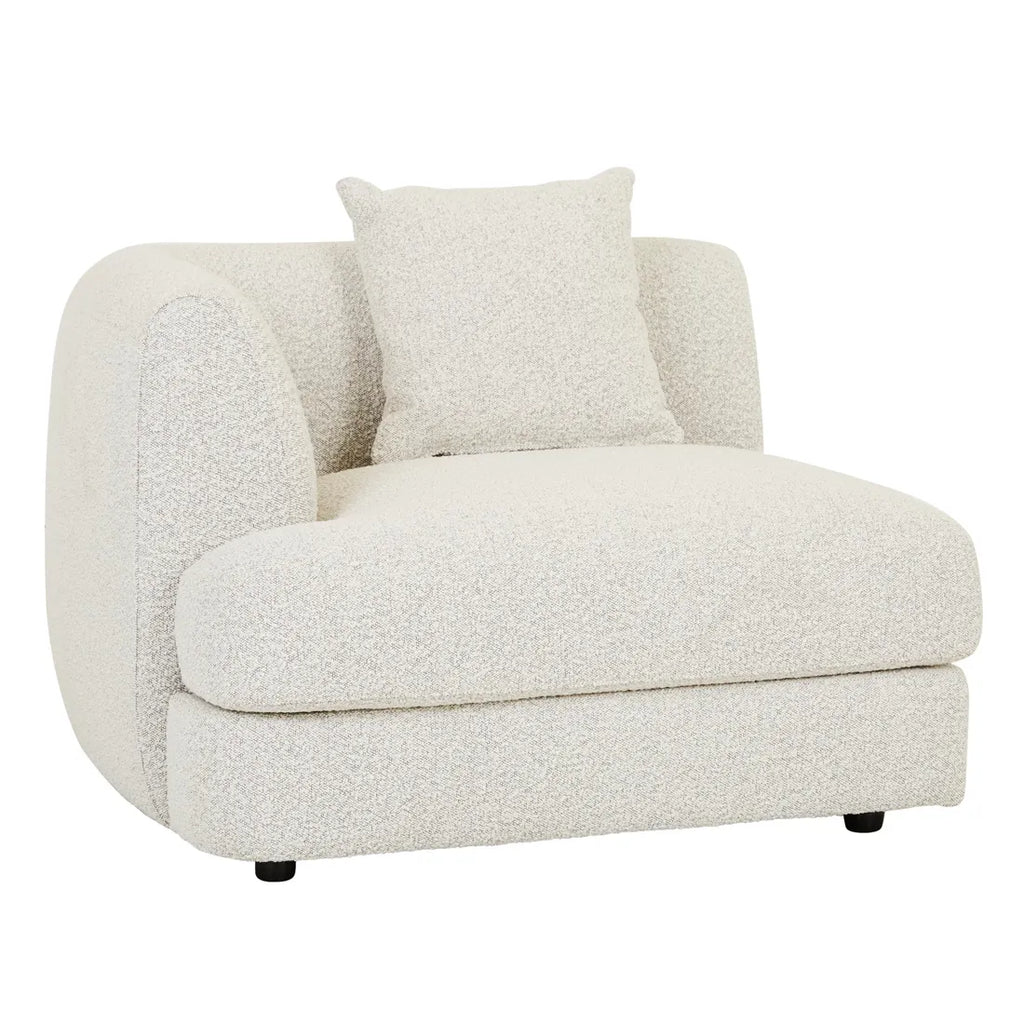 Madrid Curve Left Arm Sofa Grey Speckle