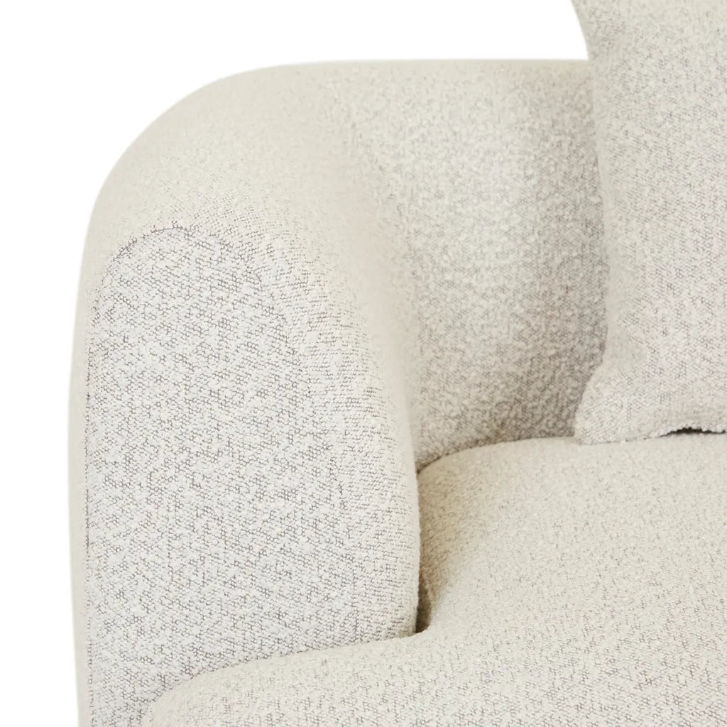 Madrid Curve Left Arm Sofa Grey Speckle