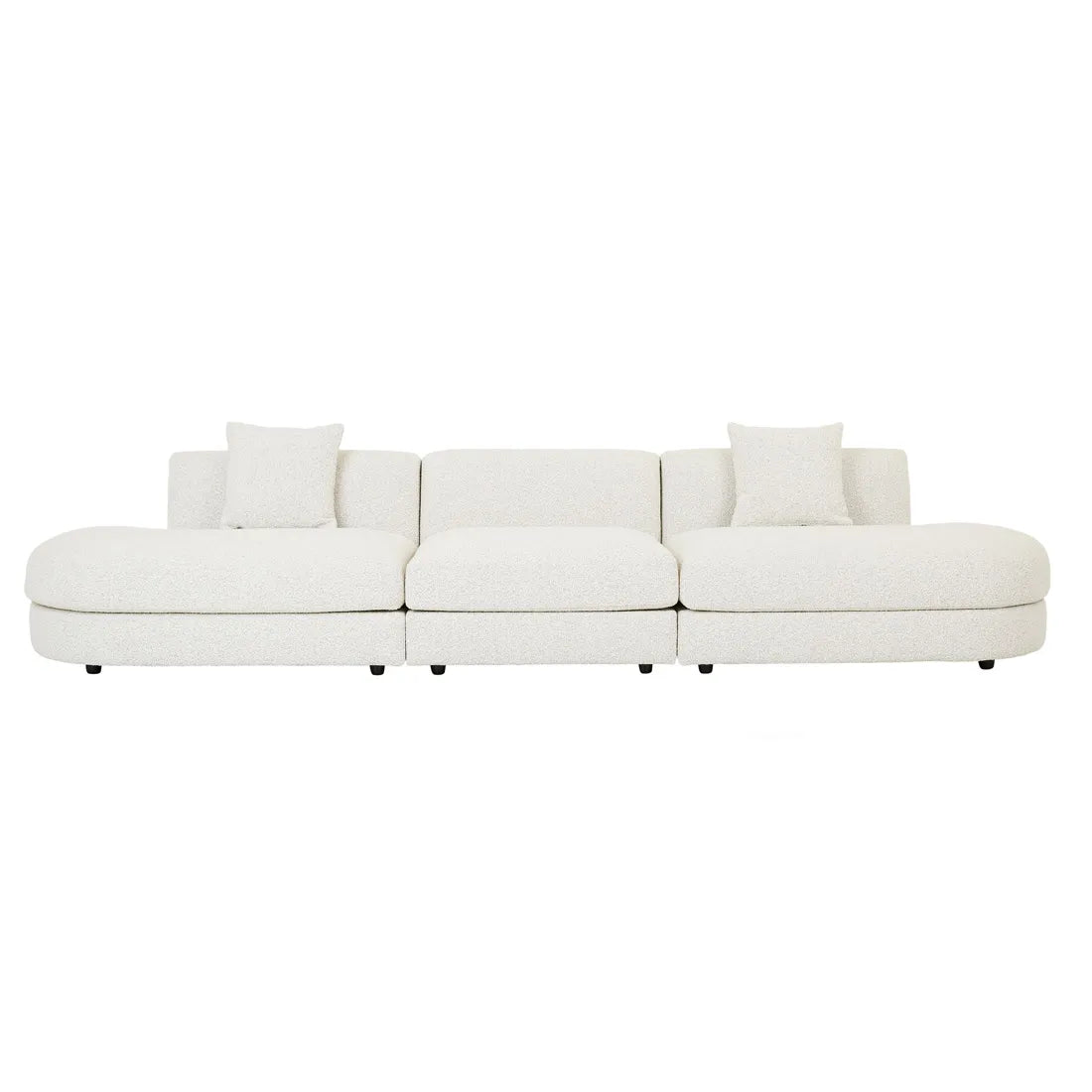 Madrid Curve Left Chaise Sofa Grey Speckle