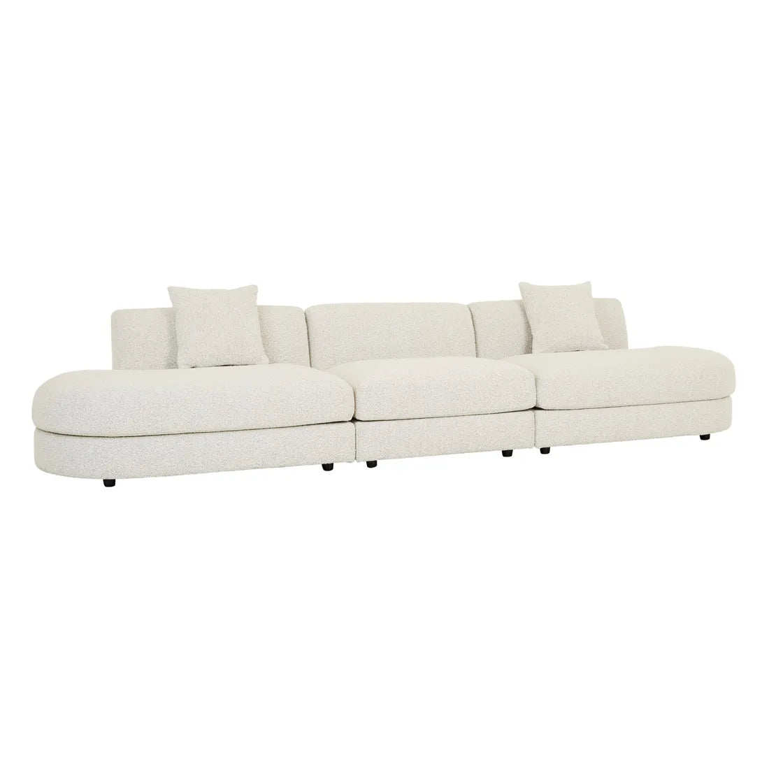Madrid Curve Right Chaise Sofa Grey Speckle