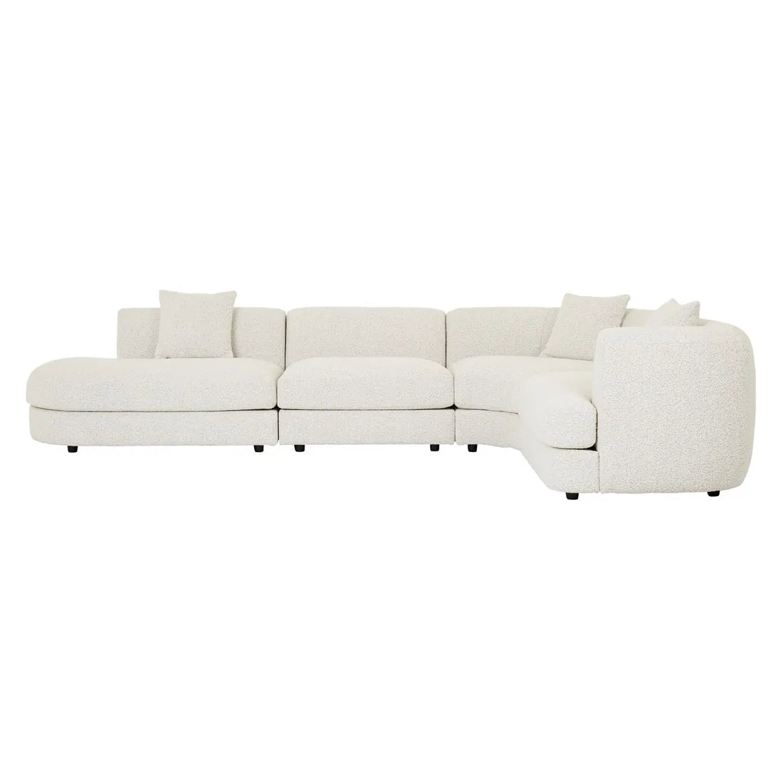 Madrid Curve Right Arm Sofa Grey Speckle