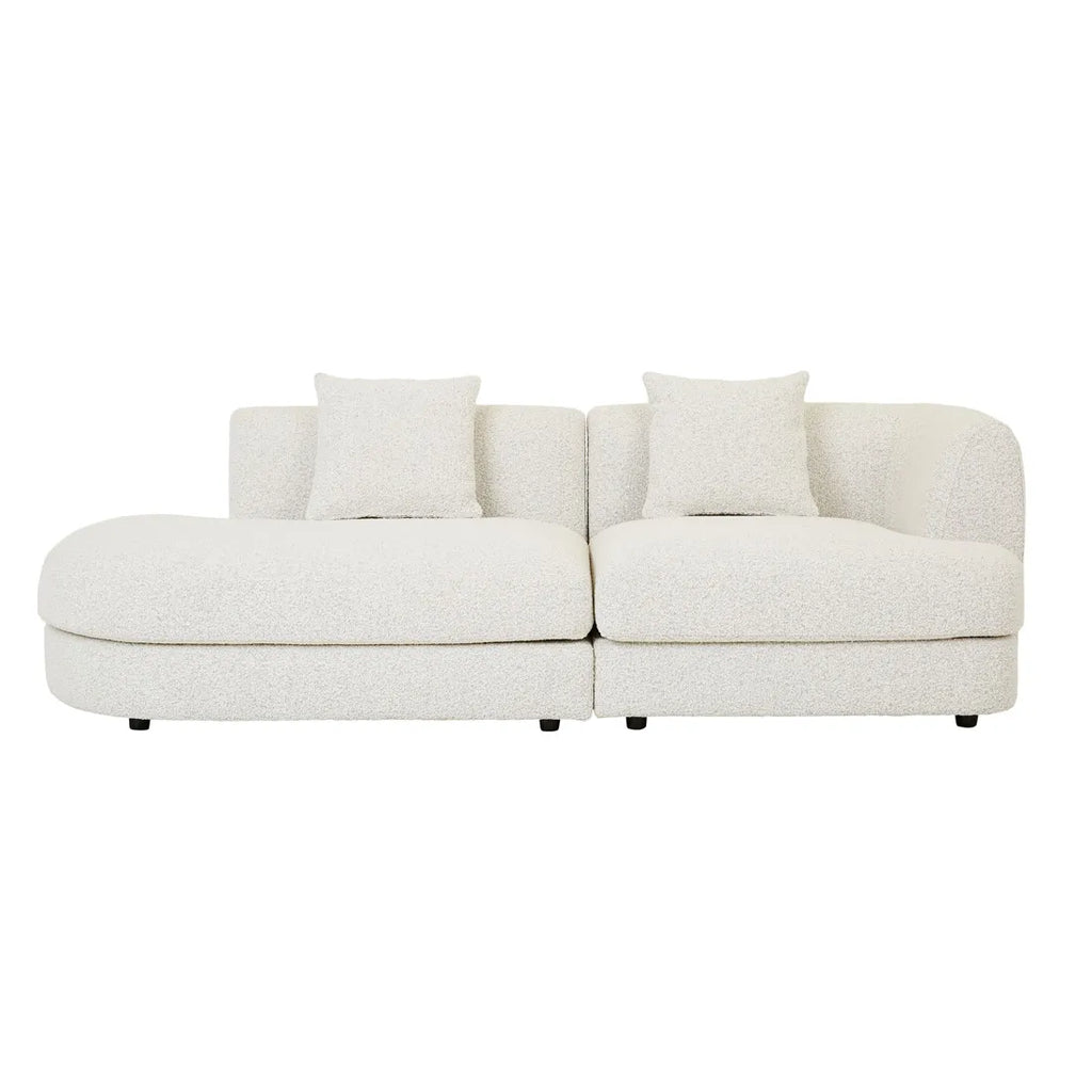 Madrid Curve Right Chaise Sofa Grey Speckle